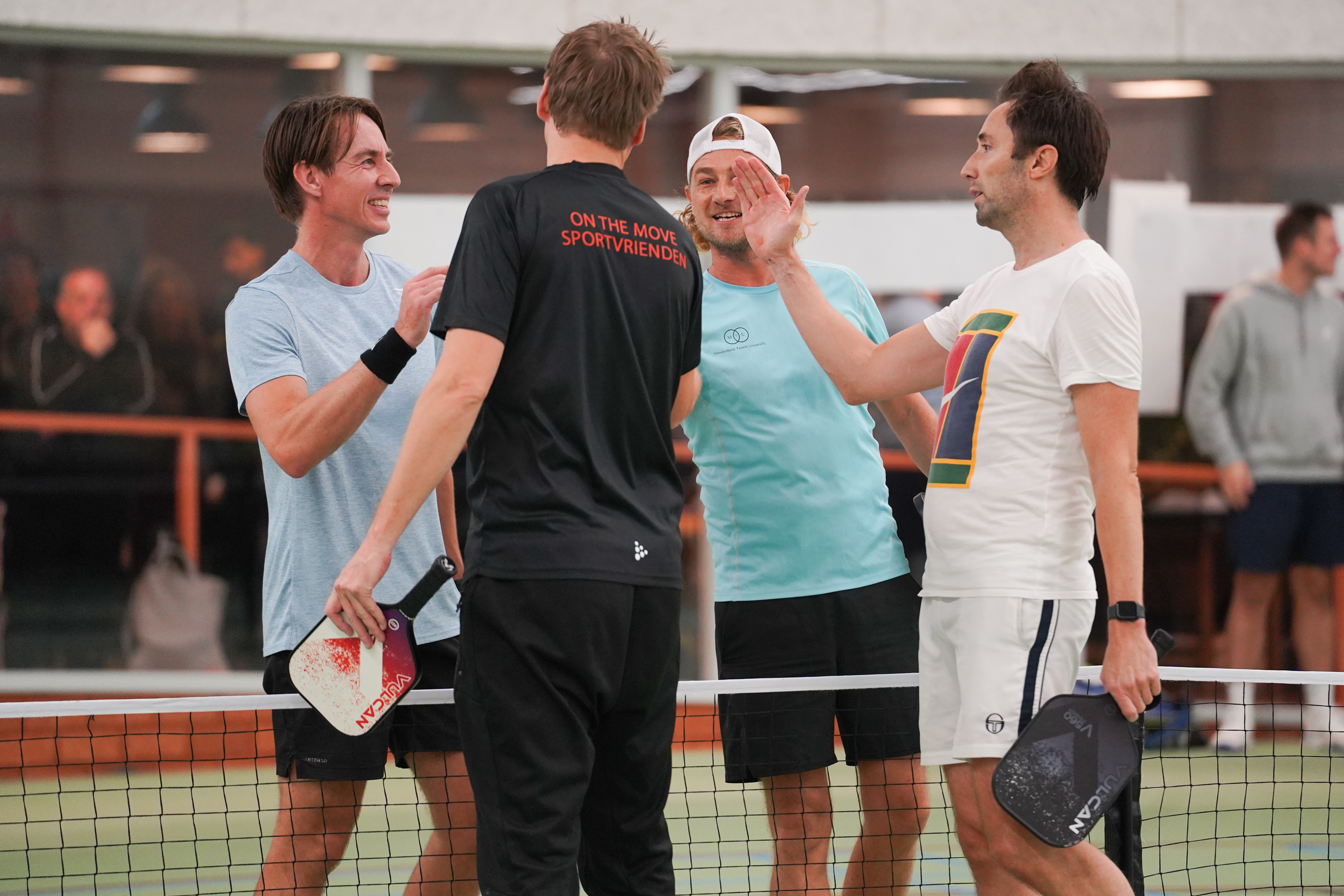 Pickleball herendubbel handschudden