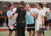 Pickleball herendubbel handschudden